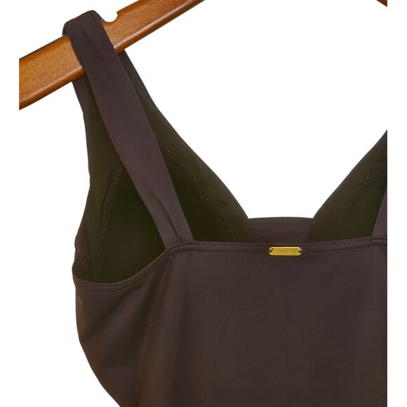 Lands' End Blackberry SlenderSuit Grecian Tummy Control One Piece Swimsuit - Picture 6 of 7